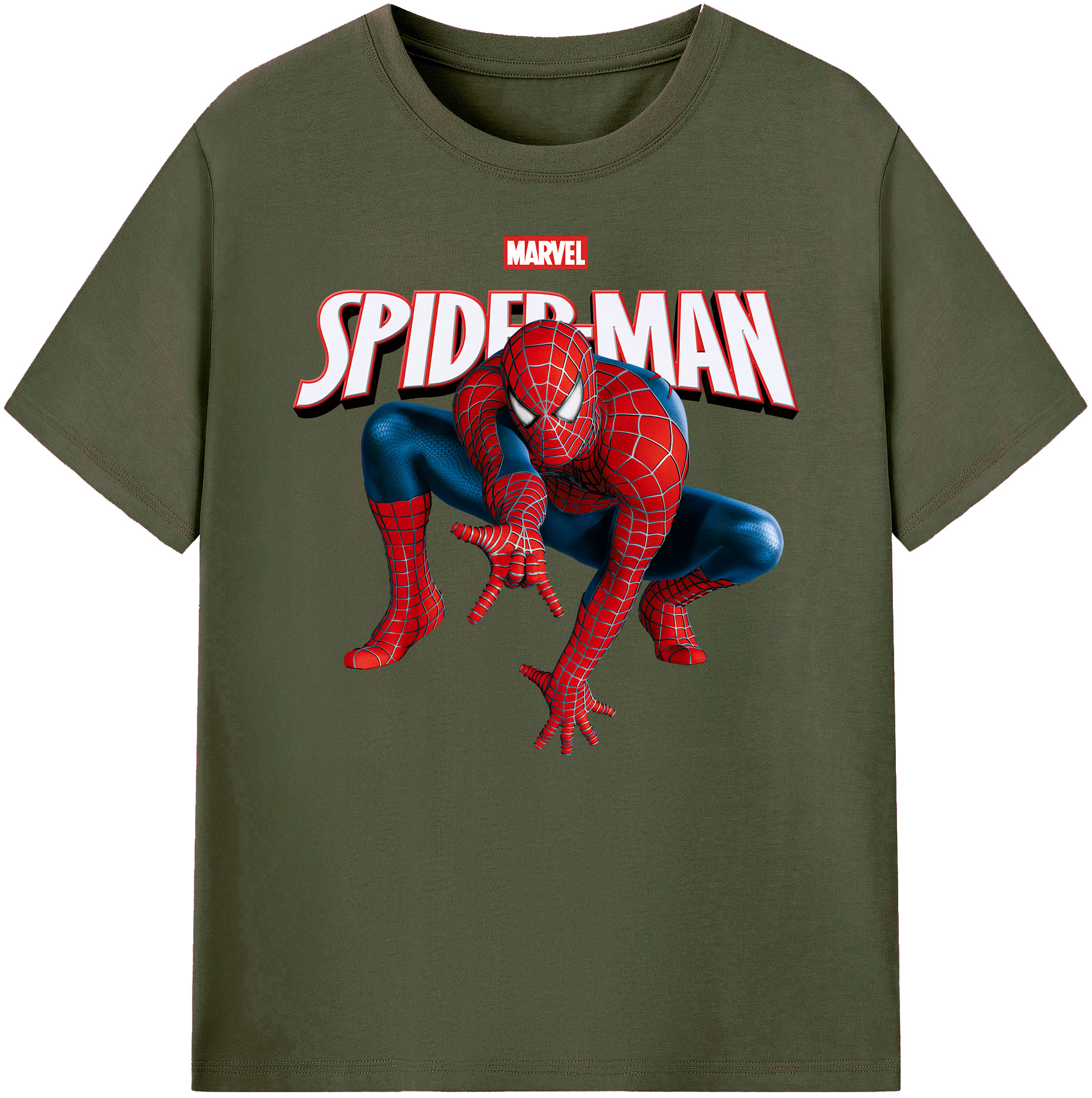（画像用） Spider Man スパイダーマン 綿100％ メンズ半袖Tシャツ｜肌触りやわらか＆通気性